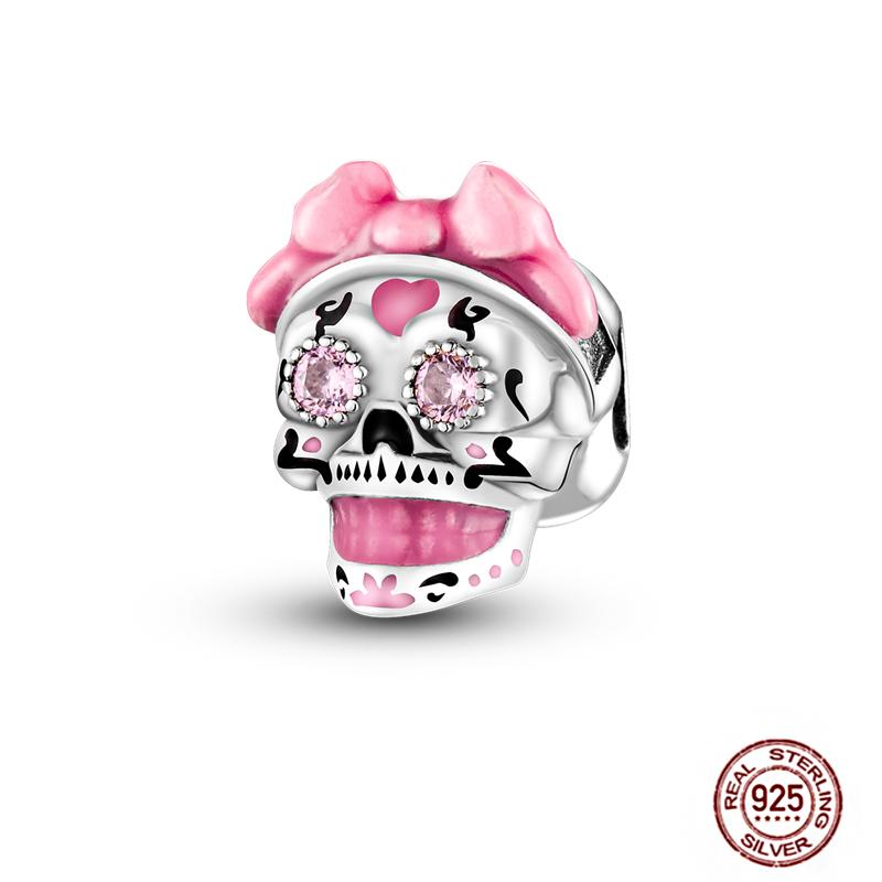 Pink Butterfly Charms Beadscopper Original Heart-Shaped Dog Paw Travel Charm Fit Bracelets Pendant For Women Jewelry Making