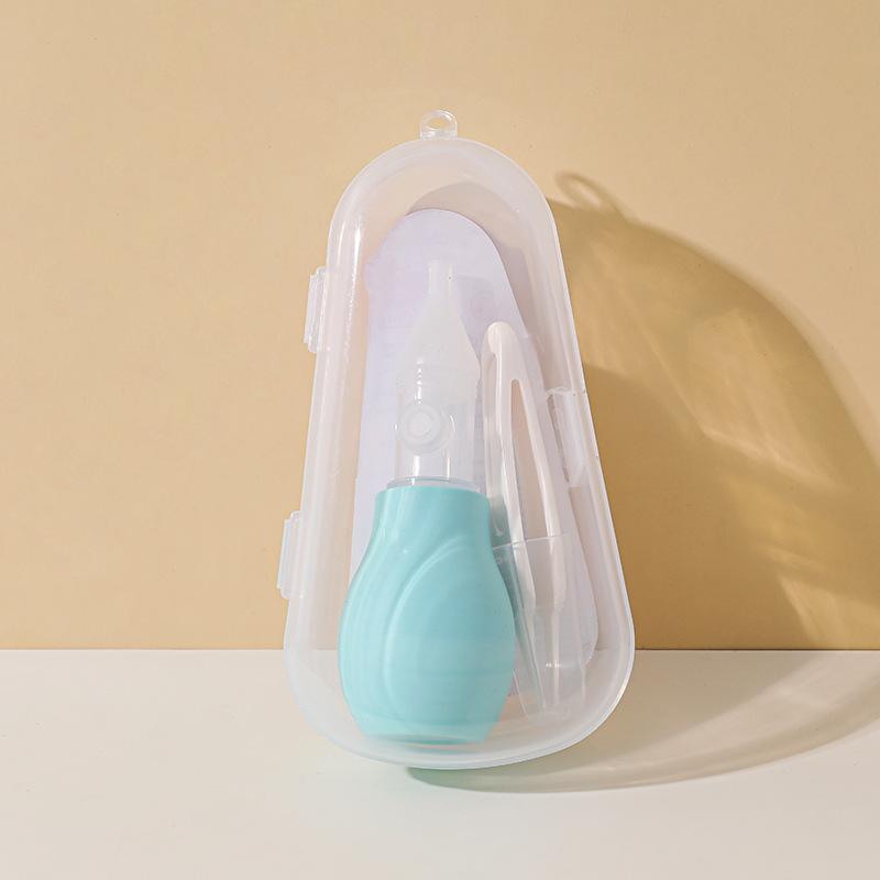 Aspirateur Nasal Bébé Nettoyeur de Mucus Bébé Pince à Crottes Type à Pression Manuelle Anti-Reflux Ensemble de Nettoyage Congestion Nasale