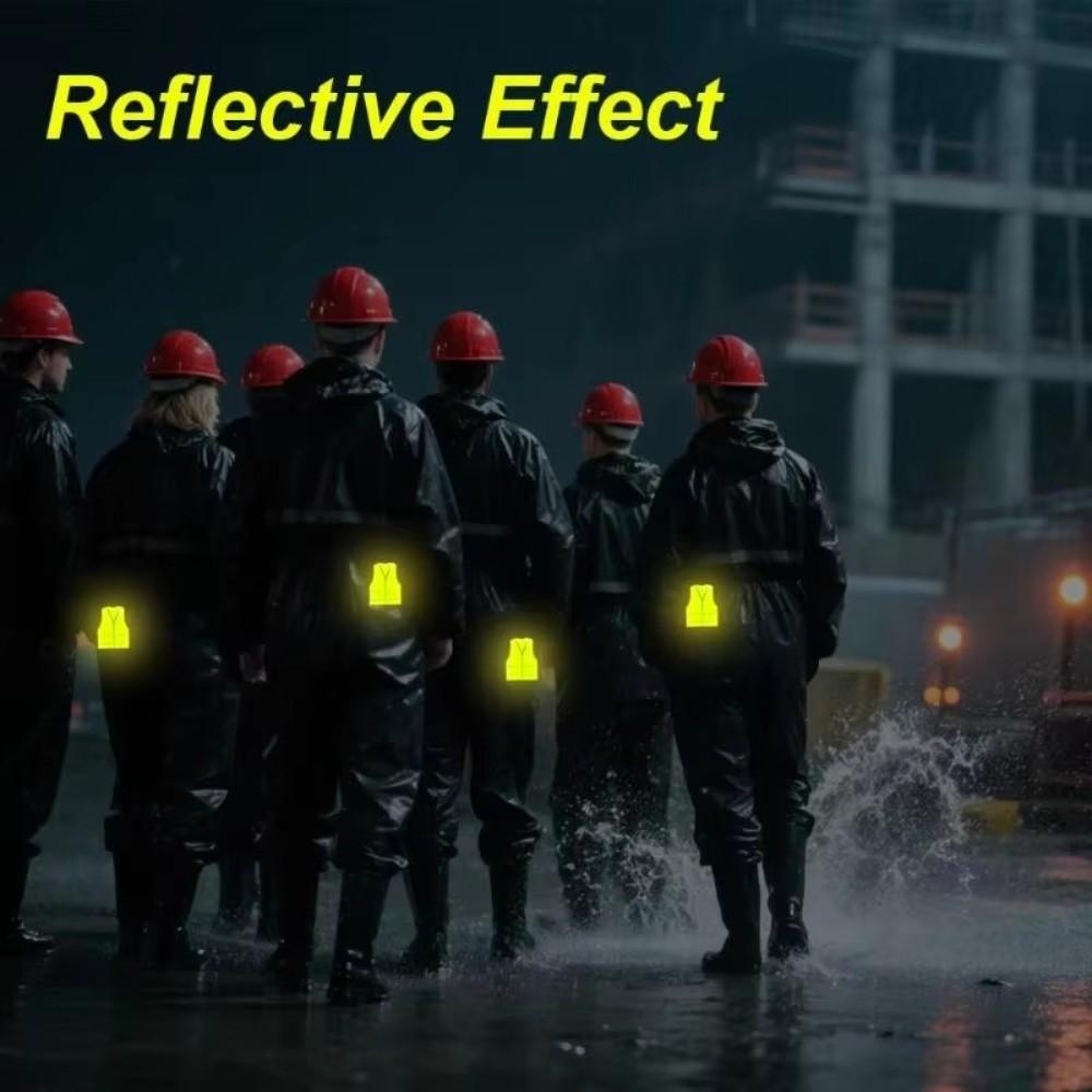 Reflective Design Reflective Keychain Creative Vest Shape Safety Pendant Keychain  For Night Sports