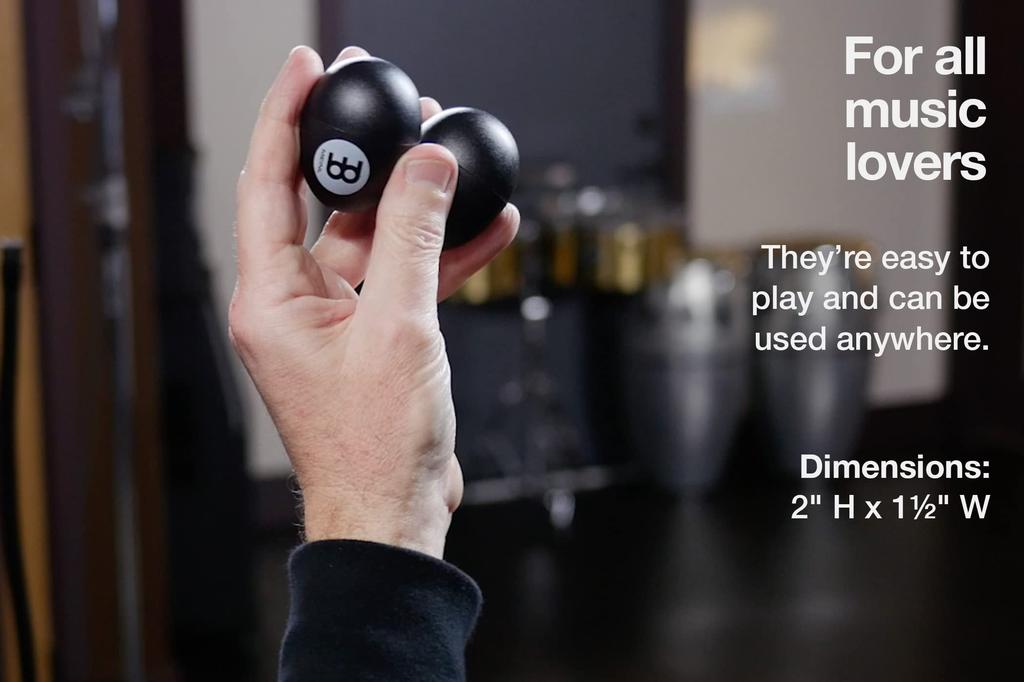 Meinl Percussion Egg Shaker Pair (Black ES2-BK)