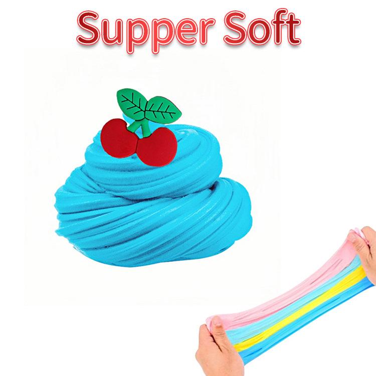 60ml Cross-border Peach Bubblegum Cotton Clay Puff Slime