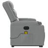 Electric Massage Recliner with Rising Function Light Grey Fabric