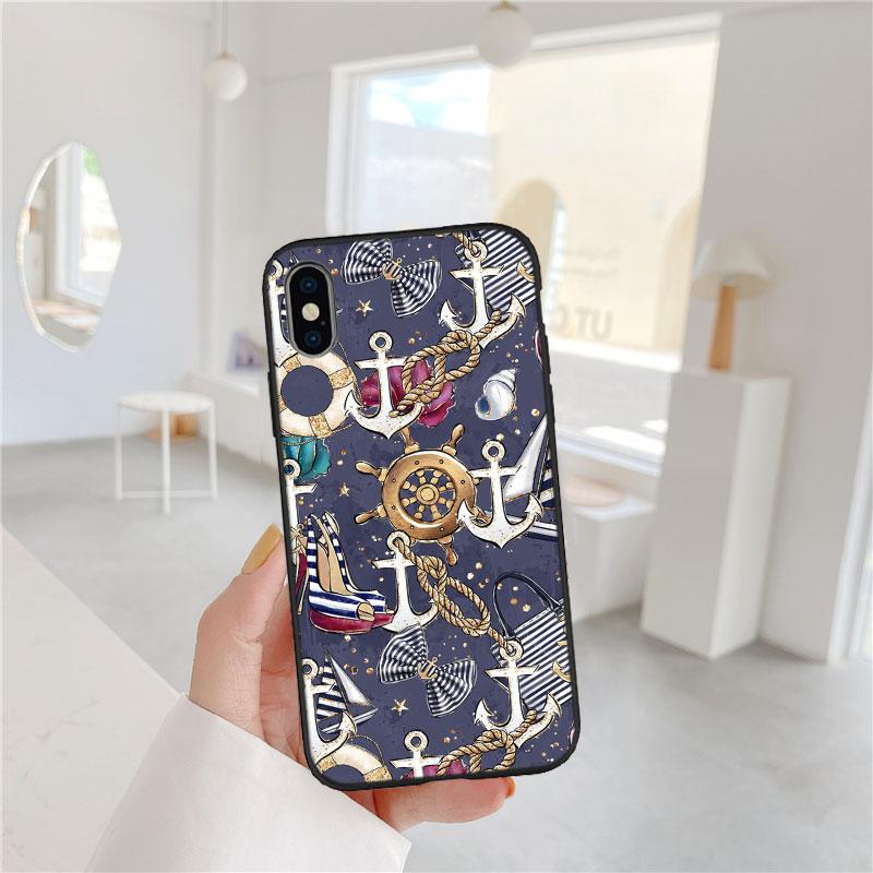 PP1 Anchor Sailor Soft Shell Phone Case for Samsung Galaxy S20 S21 S22 Ultra FE + Plus A21S A22 A24 A25 A26 A30 A30S A31