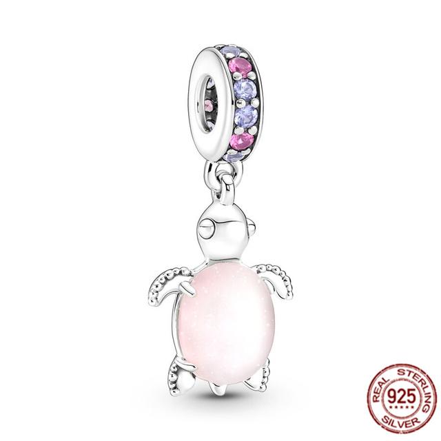 Röd nyckelpiga hummer & glöd-i-mörkret Firefly Dangle Charm 925 Sterling Silver Smycken Pärlor Passar Original Fasion Armband
