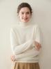 High Collar Buckle Cashmere Women's Loose Slimming Knitted Pullover Sweater