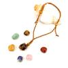 Adjustable Hand-Woven Crystal Stone Necklace with Net Bag Pendant