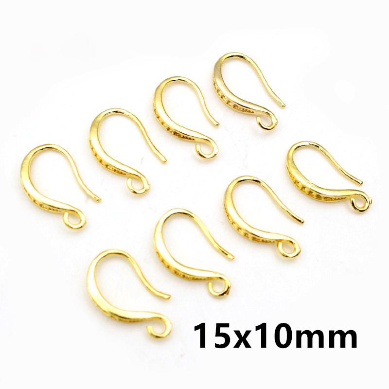 20pcs Craft Brass Small Earring Hooks Wire 4 Styles French Lever Earrings Hooks DIY Jewelry Making Accessories Findings