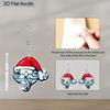 2D Flat Santa Claus Dangle Earrings, Lightweight Acrylic Material, Suitable for Women, Ideal for Party Gifts, Jewelry, and Christmas Gifts.