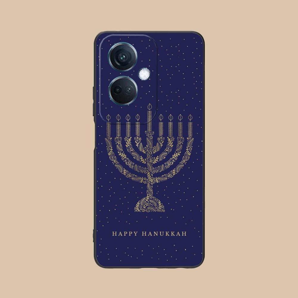 

Jewish Hanukkah Mobile Phone Case for OPPO Reno 14 13 12 11 10 9 8 7 6 5 F T Pro 5G Colorful Printing Cover Luxury Cover Pretty OPPO Reno14