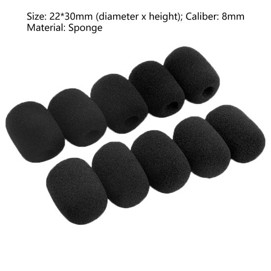 10Pcs Microphone Windscreen Soft Sponge Mic Protector Headset Foam Covers Replacement for Meeting Mic