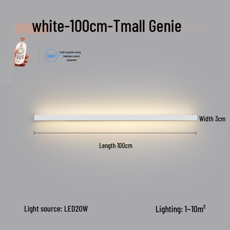 Minimalist Modern Long Strip Wall Lamp for Bedroom, Living Room, or Sofa Side