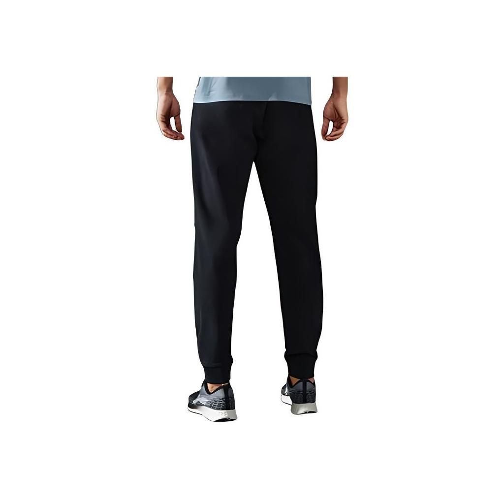 Li Ning Training Series Solid Color Breathable Sweat-Absorbing Tapered Knit Sports Pants Men Pants Black AYKS535-1