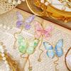 1 Pc Cute Butterfly Metal Bookmark Colorful Bronzing Bookmark With Chain Gifts For Book Lovers Readers Writers Friends Adults