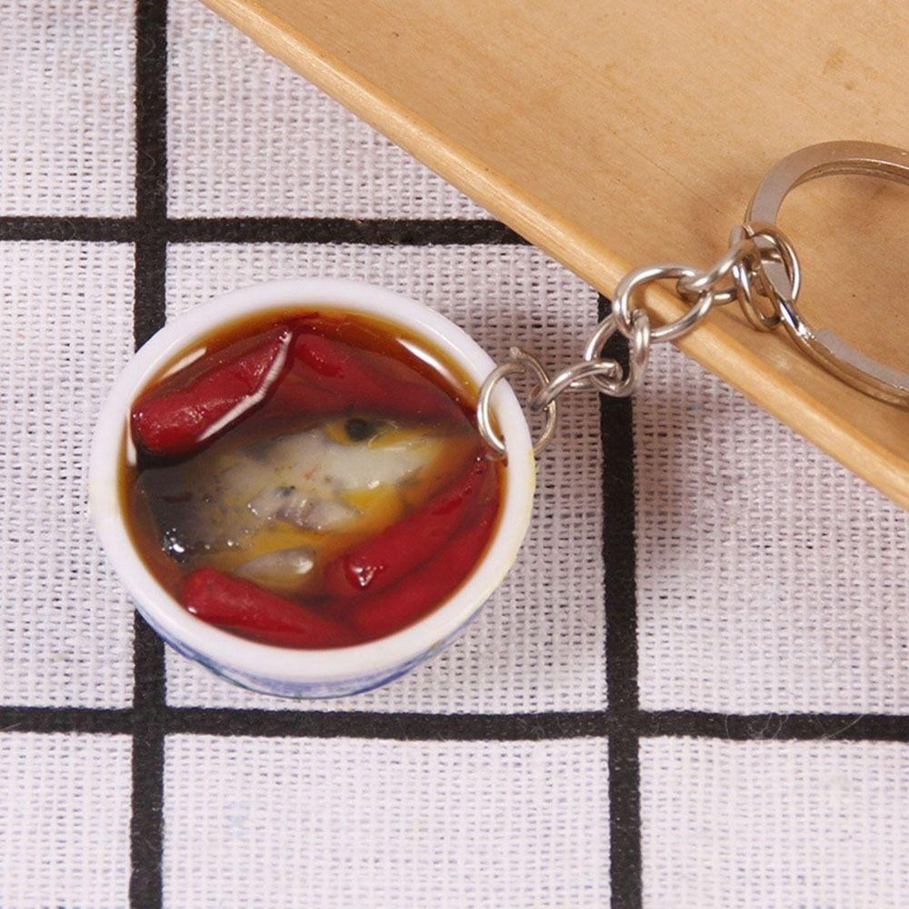 10 Styles Simulation Bowl Food Bowl  Shape Key Chain Pendant Children Play Toys  Play House Food
