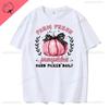 Women Ghost Pumpkin Bat Print Round Neck Pullovers Funny Halloween Costume Cotton Shirt Graphic T Shirts Y2k Top Harajuku Tops