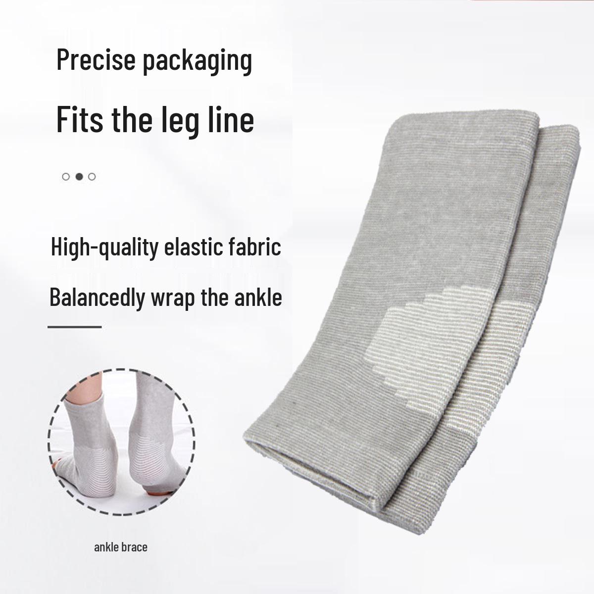 

Bamboo Charcoal Knitted Ankle Support with Four-Way Stretch, Anti-Slip, Anti-Sprain, Lightweight, and Warmth.