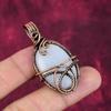 Rainbow Moonstone Pendant Handmade Gemstone Pendant Copper Wire Wrapped Jewelry