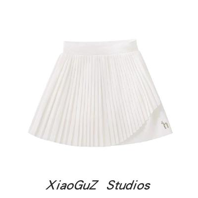 Spring/Summer Kids' College Style Elastic Waist Pleated Sports Skirt Pants