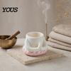 Decorative Flower Pot Small Flowerpot, Enamel Tabletop Plant Pot, Buddha Style Desktop Planter, Zen Flowerpot Multi-Purpose Pen Holder, Lightweight