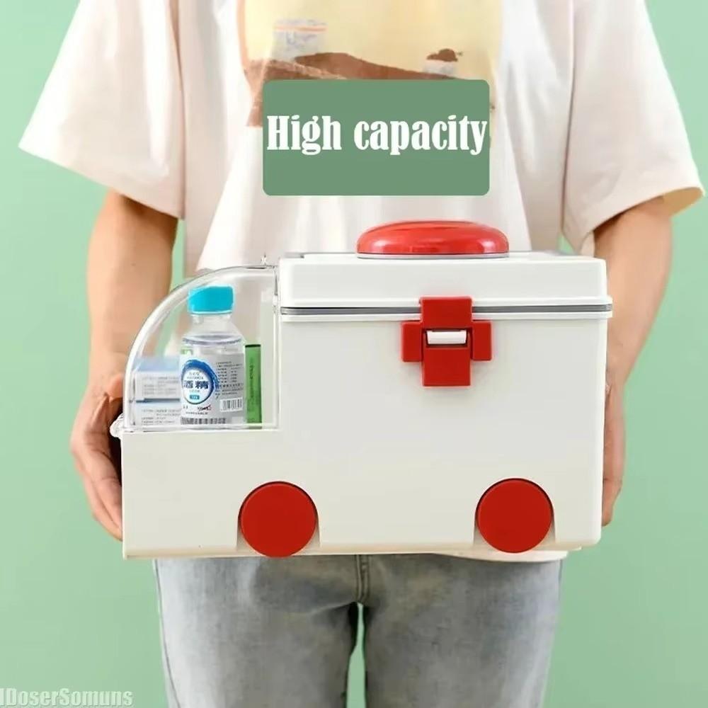 Ambulance Shape Sundries Storage Boxs Large Capacity Pill Box Case  Medical Classification