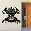 Metal Skull Axe Wall Art Firefighter Decor Indoor Outdoor Cottage Home