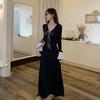 Korean college style dress, children's temperament is loose, full waist, soft waxy, skin-friendly base, long dress inside
