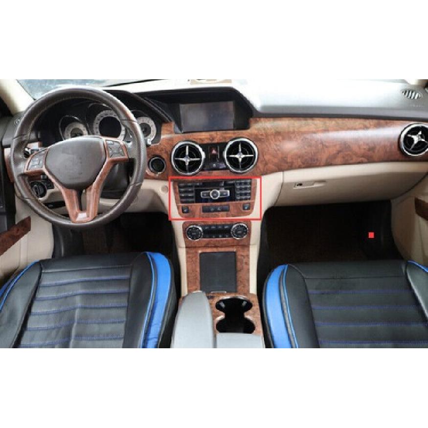Console Volume Button Control Frame Trim For Benz GLK 2013-2015 Peach Wood Grain