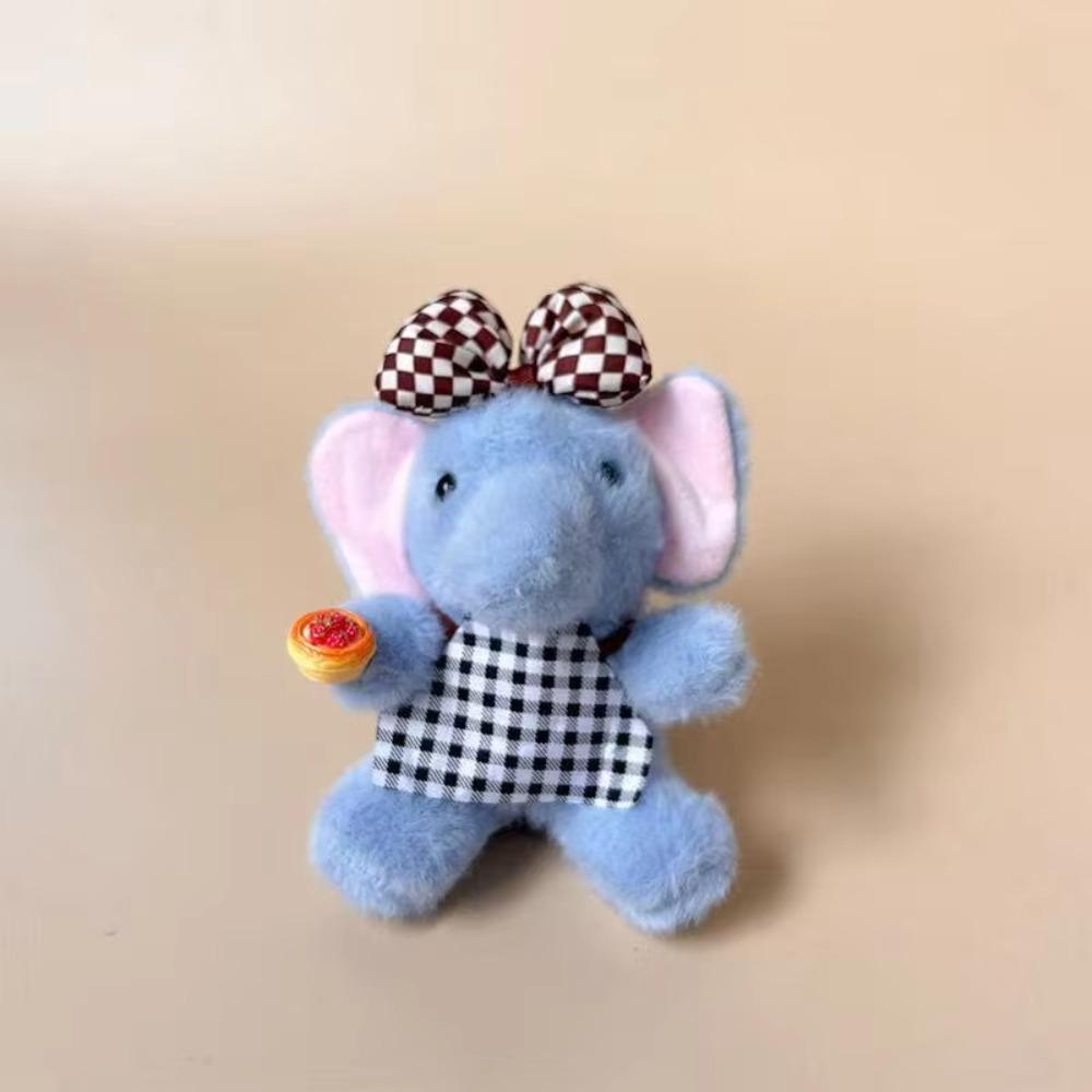 Painter Apron Style Elephant Plush Toy Cartoon Elephant Plush KeyChain  Girls Style B