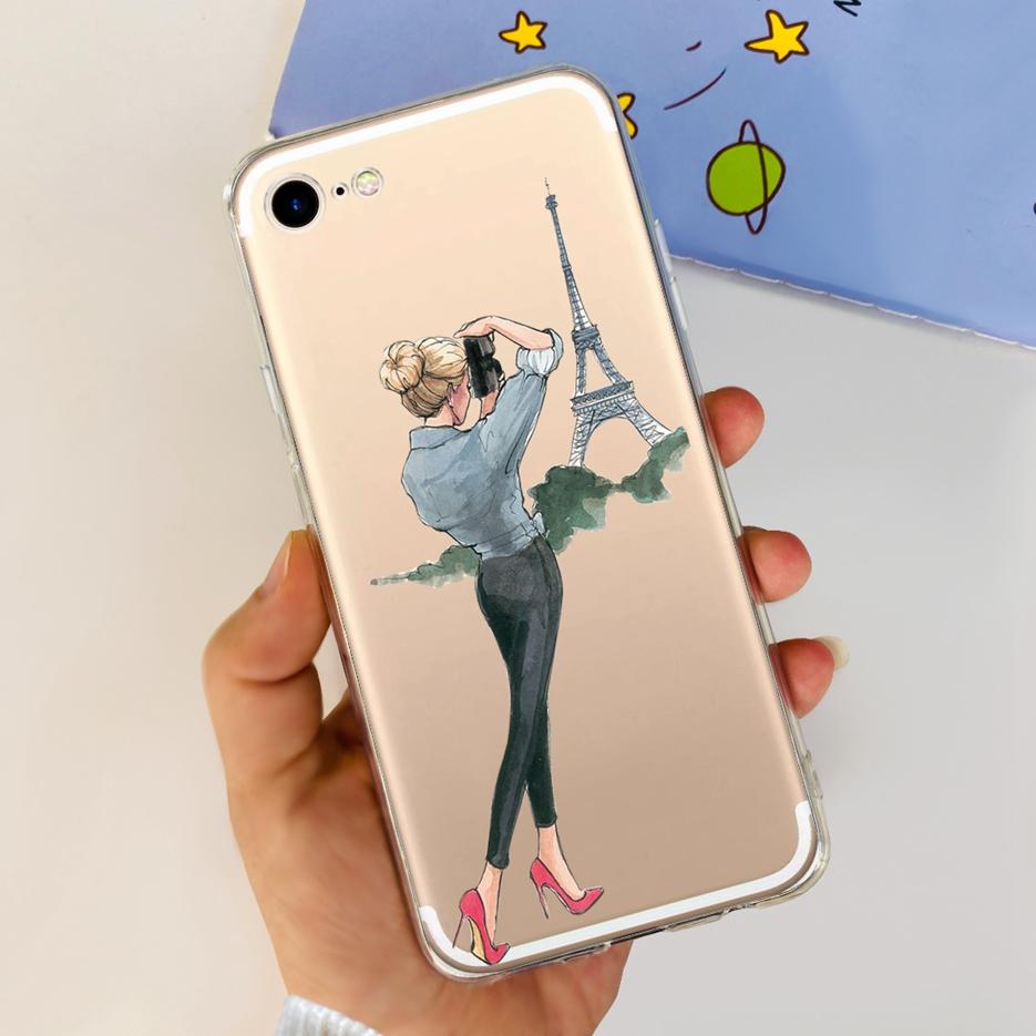 For Apple iPhone SE 2020 Case Stylish Painted Cover Soft Silicone Phone Case For iPHone SE 2022 iPhoneSE 2020 Back Covers Bumper