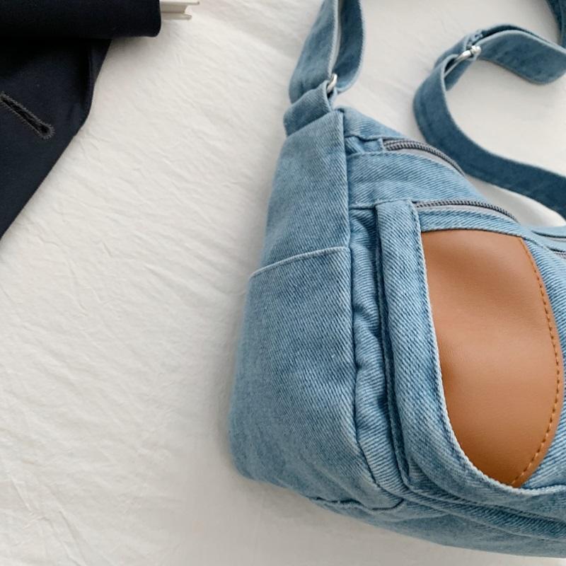 Denim Bag Women's Vintage Shoulder Bag Large Capacity Crossbody Bag