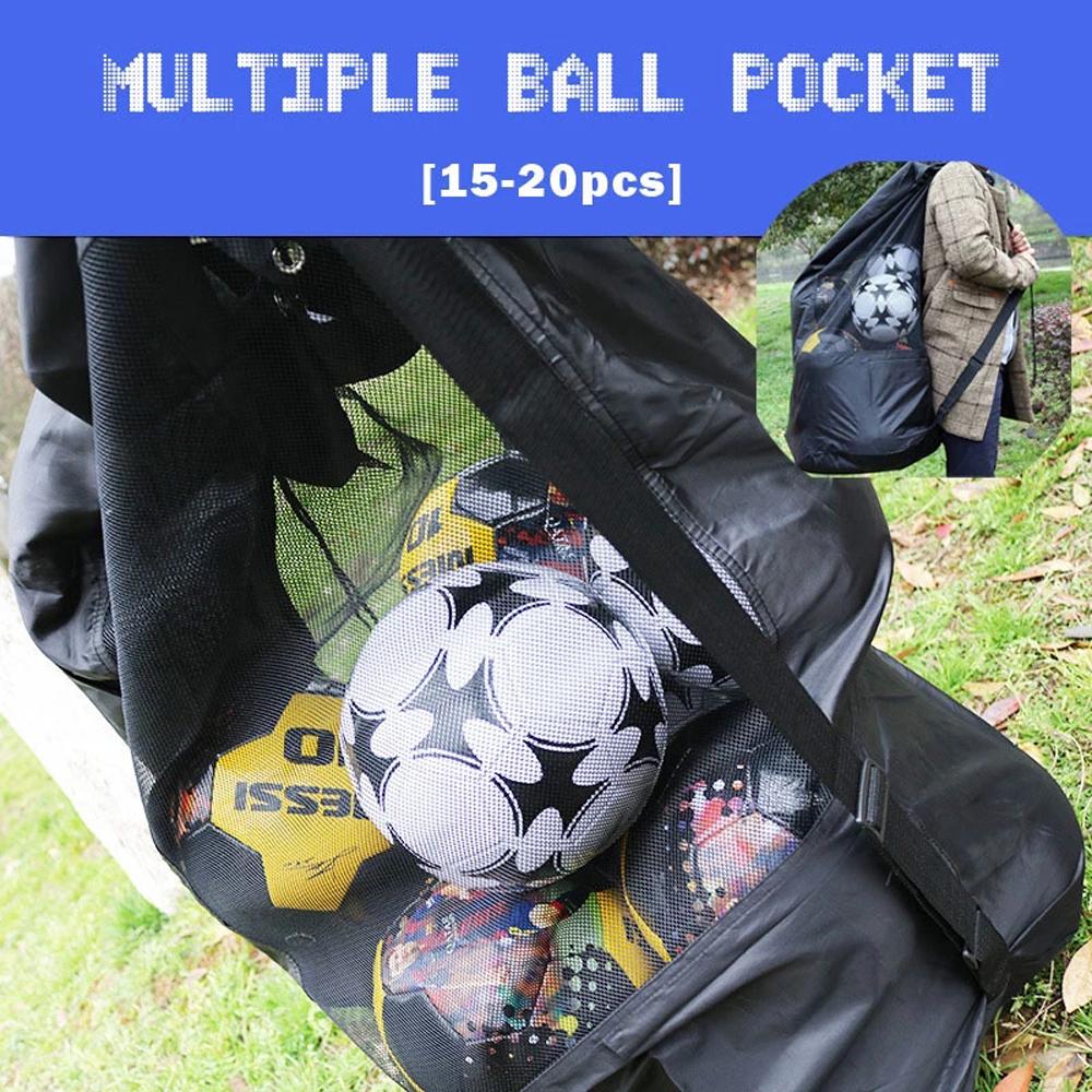 Ball Shoulder Bag Extra Large Mesh Ball Bag Ball Carry Bag Mesh Football Bag Soccer Carrying Sack