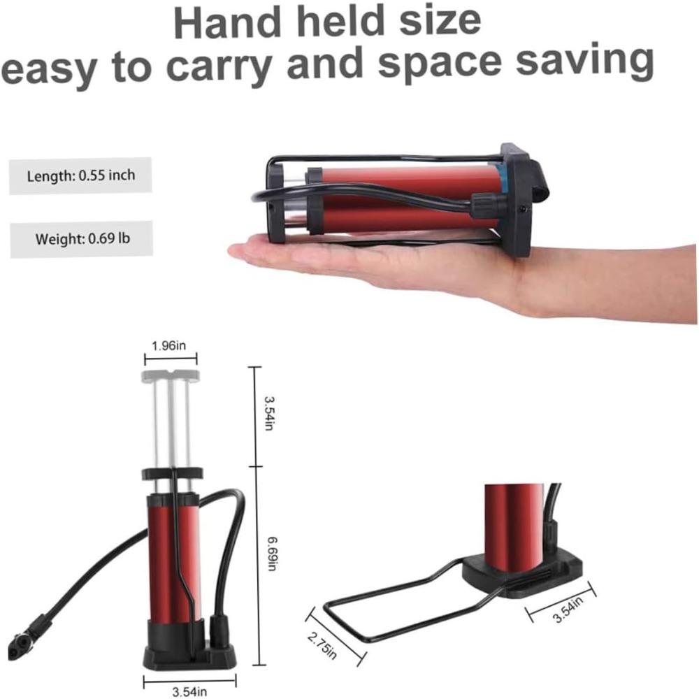 

POPETPOP Mini Foot Pump for Bike Tires Inflatable Pump for Bicycles Motorcycles Balls Random Color чорний