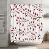 Modern Decorative Shower Curtain Waterproof Bathrooms Decor Redberry Print Home Improvement Decorations for Bathroom White Round
