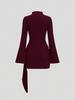 Women's Spring 2026 Slimming Knit Texture Solid Color Dress