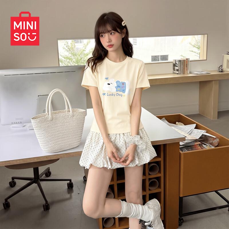 MINISO Women s Summer Short Sleeve T-Shirt S
