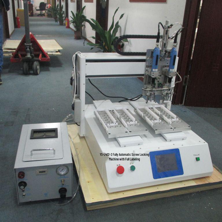 Dual-Head, Dual-Station Automatic Screw Locking Machine - Desktop, Blow-Type, <1 Sec Per Screw
