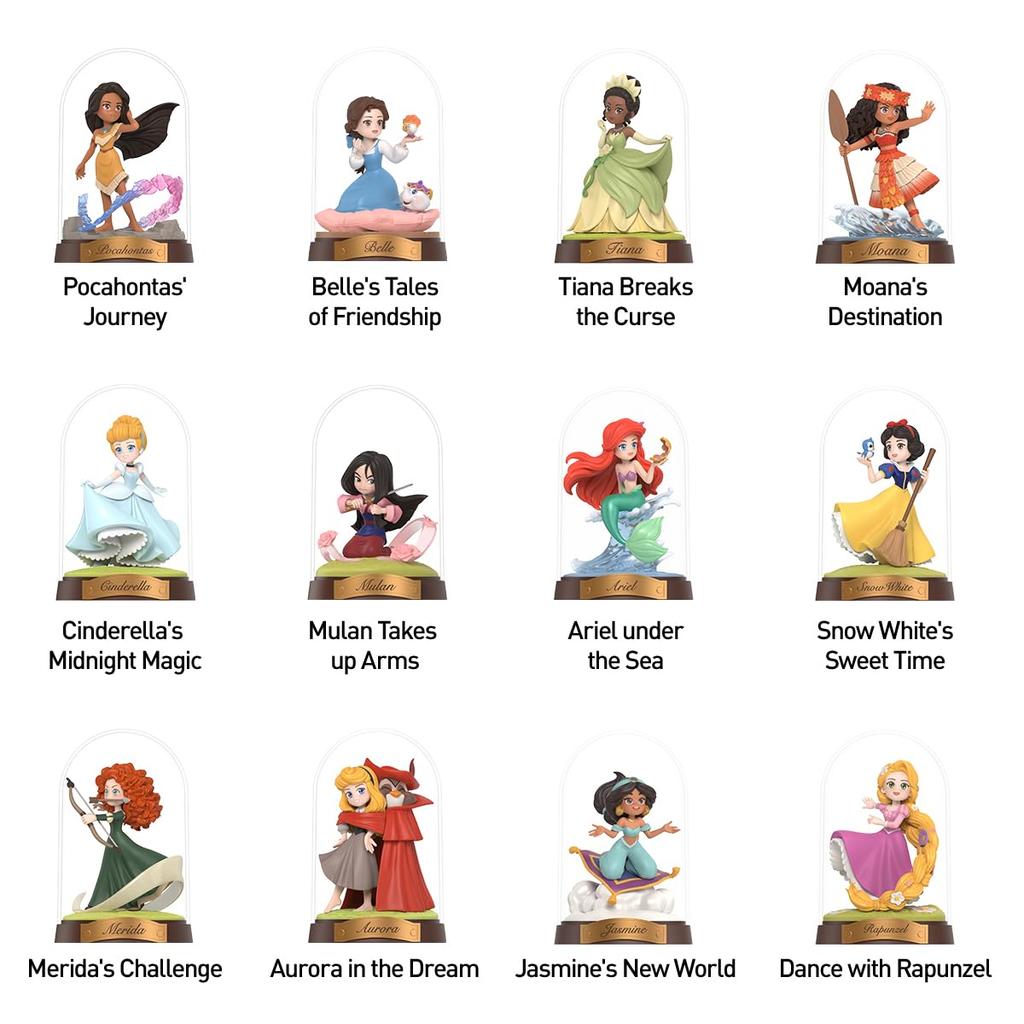 POP MART Disney Princess Create Your World Series Box of Pop Mart Gachapon Blind Box Plastic Premium PVC Soft Original Birthday Gifts [Assorted 12]