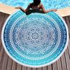 Asciugamani da Nuoto da Esterno per Spiaggia con Frange Coperta da Yoga Arazzo Rotondo con Stampa 3D Copricostume da Spiaggia Sciarpa da Bagno Tappetino Spesso da Campeggio
