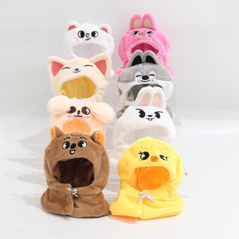 Bang Chan Stray Kids Plush Toy Keychain with Clothes, 4-inch Doll Set, Anime Character Figure, Crystal Super Soft PP Cotton Filling