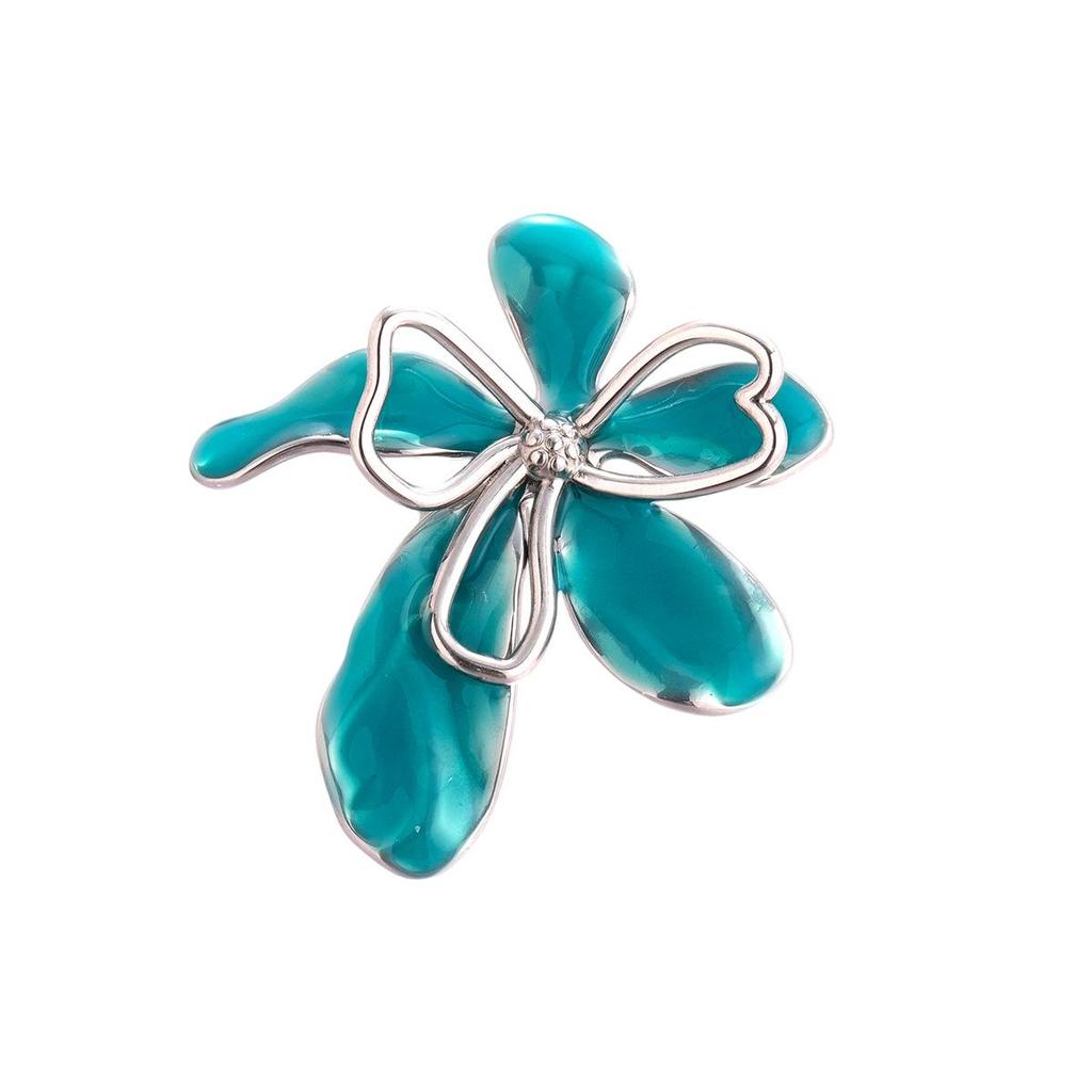 Tropföl Blume Offener Ring aus Edelstahl - Modisches Vielseitiges Nischendesign für Damen