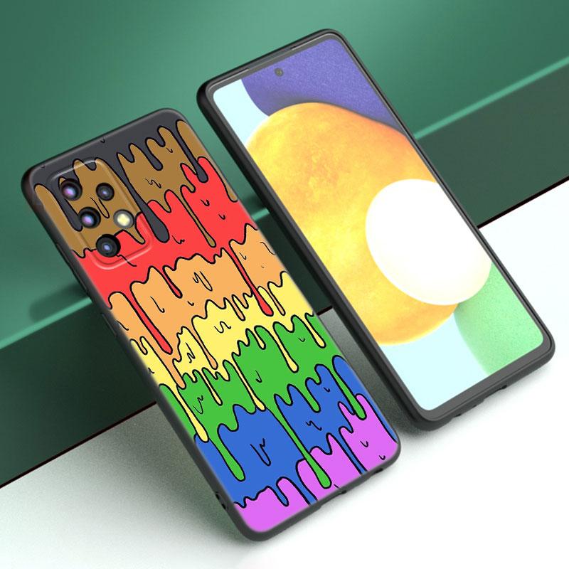 Pastell Kawaii Schmelzen Lesben Stolz LGBTQ Fall Für Samsung A21 A30 A50 A52 S A13 A22 A32 A53 A73 5G A11 A12 A31 A51 A70 A71 A72