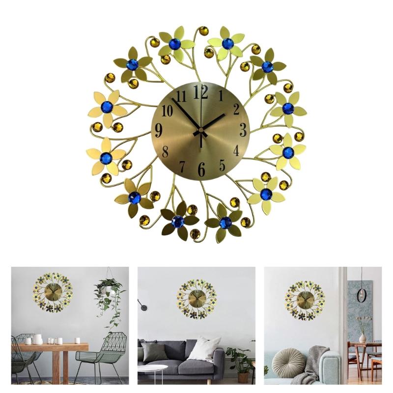 Einfache Metall-Wanduhr, leise, für einfache Montage, mit großen Ziffern und leisem Lauf, geeignet für Schlafzimmer