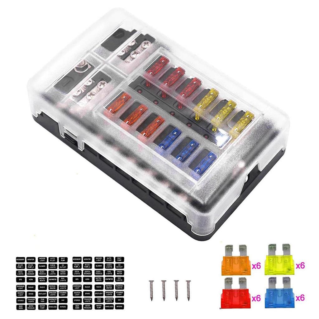 12-Way Fuse Block Damp-Protection Cover Sticker for Vehicle Truck