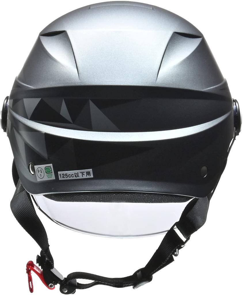 Motorcycle Half Helmet ZORK Smoky Silver Large Free Size [Lead Industries] (60-62cm) -