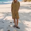 Women's Casual Pants Set Fashion Women's Shirt Soild Two Piece Set