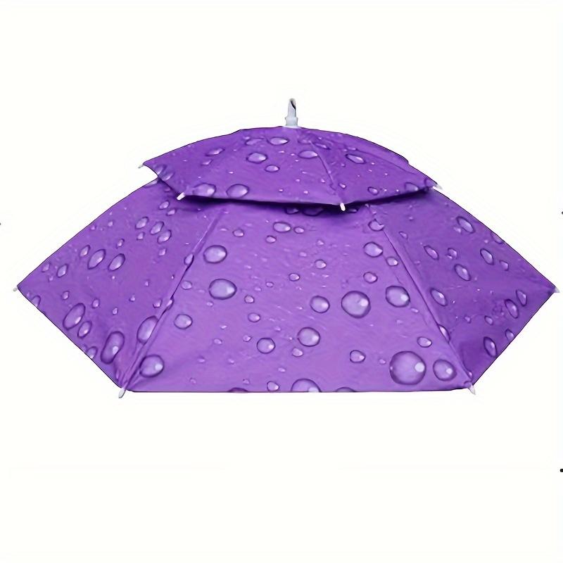 

Большой складной зонт-голова, шляпа-зонт для рыбалки, фотографии, защиты от солнца фиолетовый