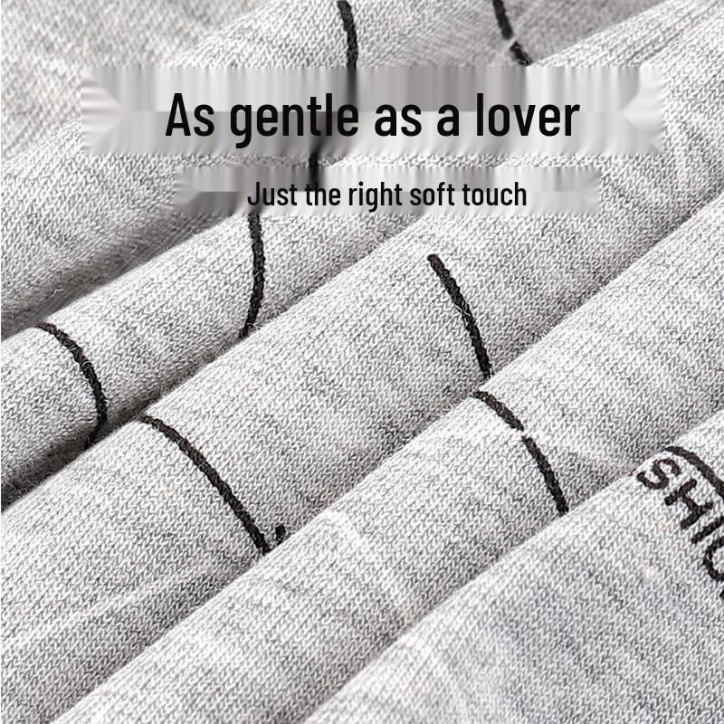 Hengyuanxiang Men's 7A Antibacterial Cotton Boxer Briefs