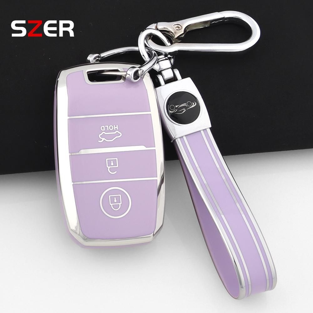 3 4 Tasten TPU Auto Fernbedienung Schlüsselhülle Abdeckung Schale Fob Für Kia Sportage Cerato Optima K2 K3 K4 K5 Rio Picanto Soul Sorento Sedona