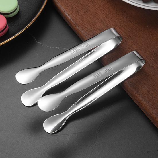 Stainless Steel Ice Tong Mini Sugar Cube Tong Heavy Duty Small Serving Tong for Appetizers Tea Party Coffee Bar