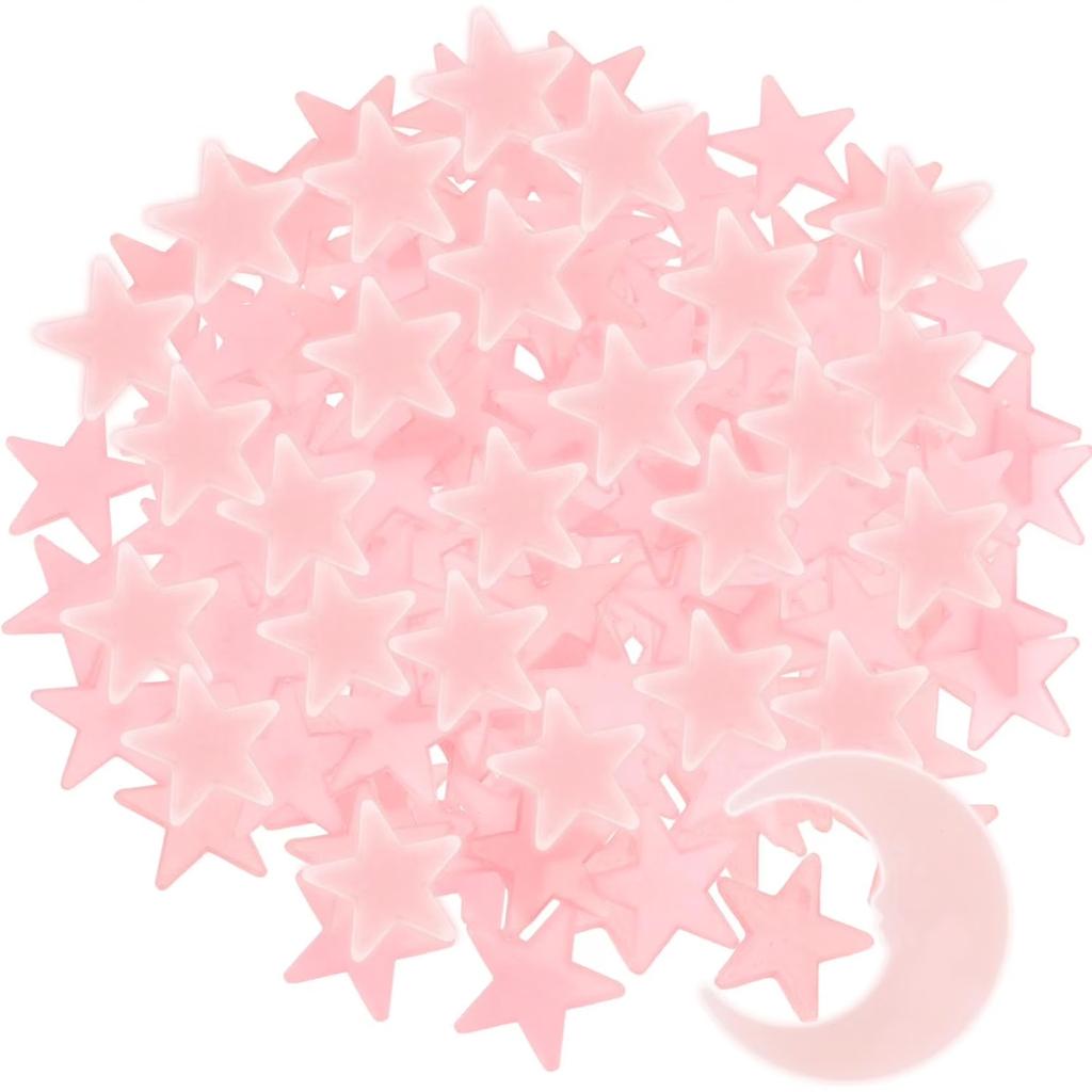 3cm Glow in the Dark Star Wall Stickers Self Adhesive Room Decoration Kids Bedroom Nursery Ceiling Decals Luminous Star Shape Stickers